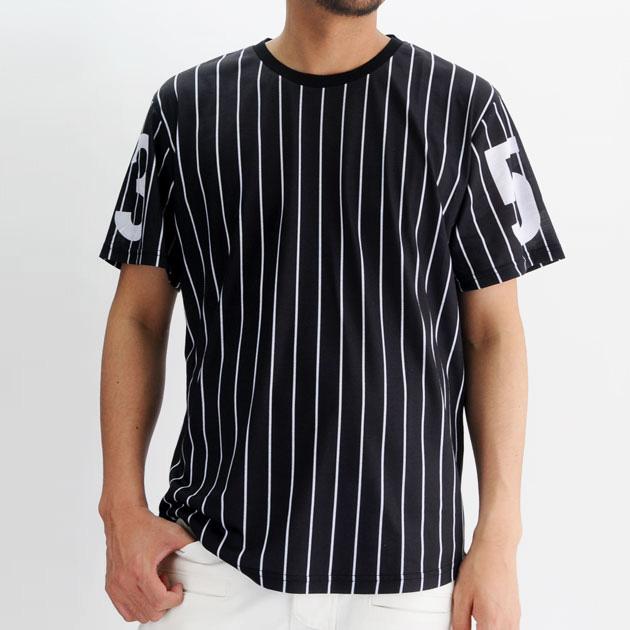 ベースボールＴシャツ プリントＴシャツ ロング丈カットソー メンズ ストリートスタイルを楽しむカジュアルＴシャツ ユニフォーム ホワイト ブラック | BLACK EVOLUTION | 04