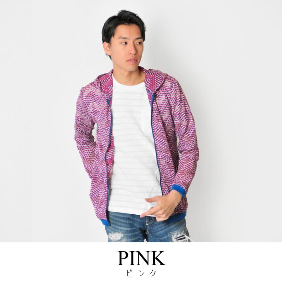サマーパーカー パーカー メンズ 夏 春 薄手 薄い 紺 ピンク ネイビー M メッシュ 総柄 波 和柄 ストレッチ ジップパーカー ジップアップ Evolution メンズジャケット バッグ 鞄 のhk 通販 Yahoo ショッピング