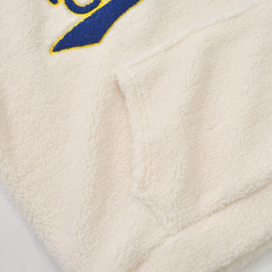 ボアジャケット メンズ ビッグシルエット ハーフジップ ロゴ 刺繍 星条旗柄 春秋冬 サーフ アメカジ ストリート ホワイト ブルー ブラック 白 黒 M L XL 23546 | EVOLUTION | 18