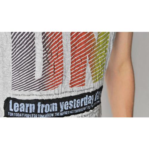 tシャツ メンズ 半袖 プリント M L XL クルーネック ベージュ グリーン グレー ロゴ しわ加工 カットソー |  | 14