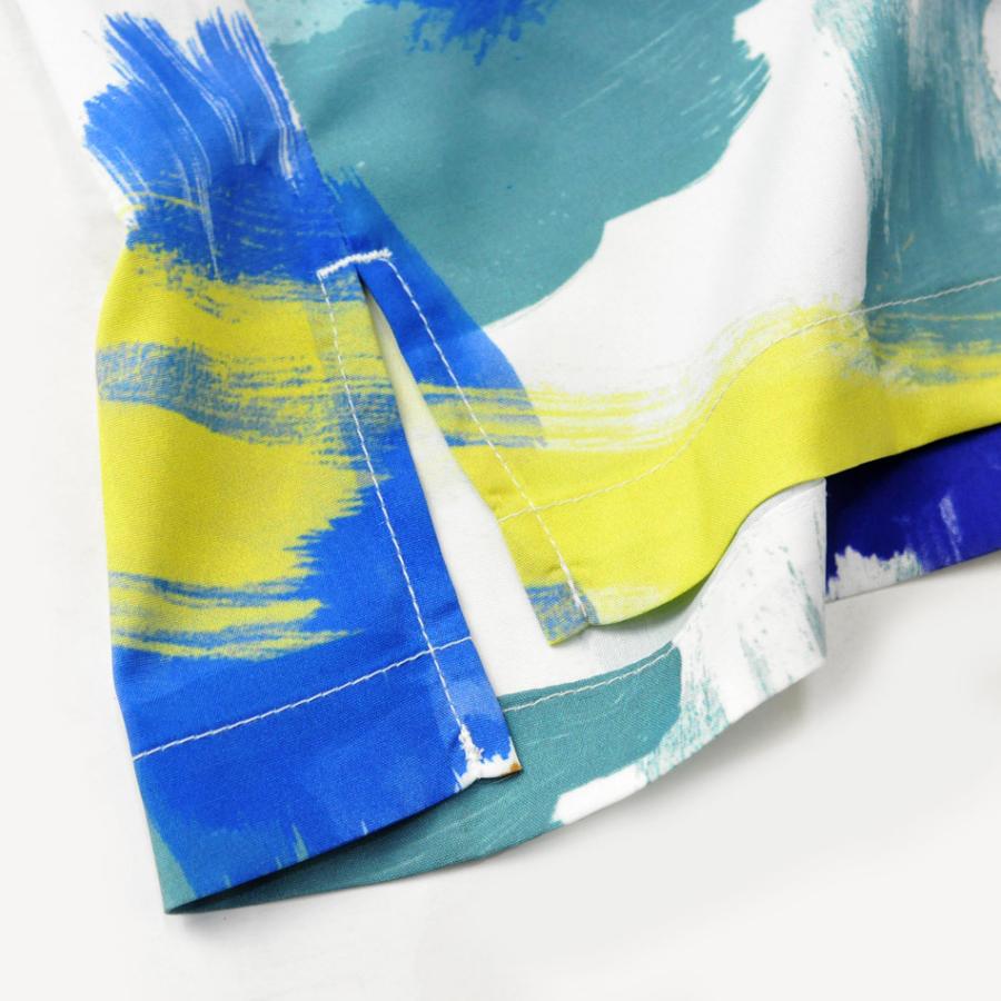 シャツ メンズ カジュアル 半袖 開襟 オープンカラー プリント 青 M L Xl ピンク ブルー イエロー ビッグシルエット メンズジャケット バッグ 鞄 のhk 通販 Yahoo ショッピング