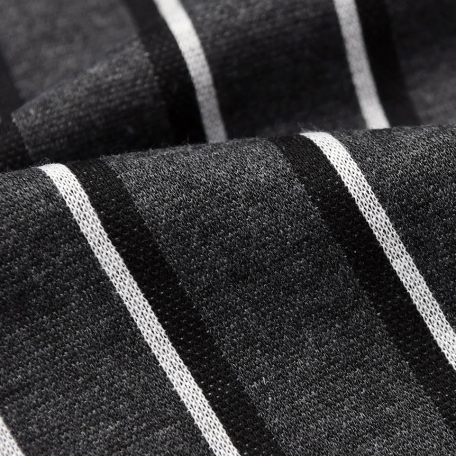 tシャツ メンズ 半袖 黒 赤 ビッグシルエット M L クルーネック ブラック レッド ストライプ カットソー EVOLUTION 91197 | EVOLUTION | 10