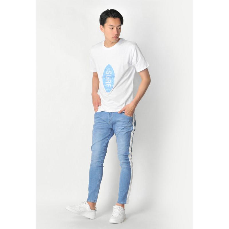 Tシャツ メンズ 白 黒 ホワイト ブラック サーフ スパンコール M L XL LL 2L evolution 91237 91238 | EVOLUTION | 07