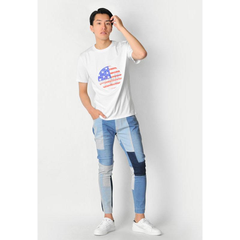 Tシャツ メンズ 白 黒 ホワイト ブラック サーフ スパンコール M L XL LL 2L evolution 91237 91238 | EVOLUTION | 11