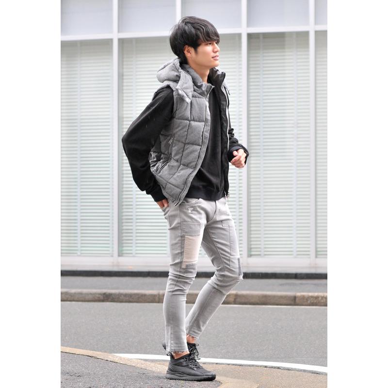 中綿ダウンベスト メンズ 秋冬 フード付 グレー ネイビー チャコール ブラック M L Xl Ll 2l Evolution エボリューション Hk エイチケー メンズジャケット バッグ 鞄 のhk 通販 Yahoo ショッピング