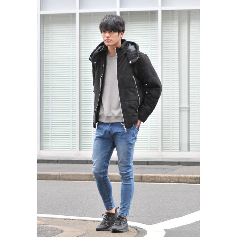 ダウンジャケット メンズ ビッグサイズ 大きいサイズ ベージュ グレー ブラック 黒 M L XL XXL 2L LL 3L 中綿 スエード ストレッチ EVOLUTION エボリューション | EVOLUTION | 17