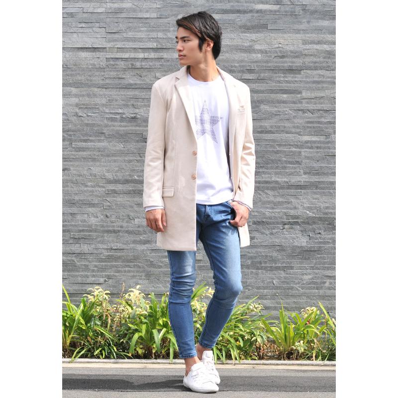 チェスターコート ロングコート スエード メンズ 春秋冬 ビジネス カジュアル ベージュ グレー ブラック 黒 M L Xl Ll 2l Hk エイチケー メンズジャケット バッグ 鞄 のhk 通販 Yahoo ショッピング