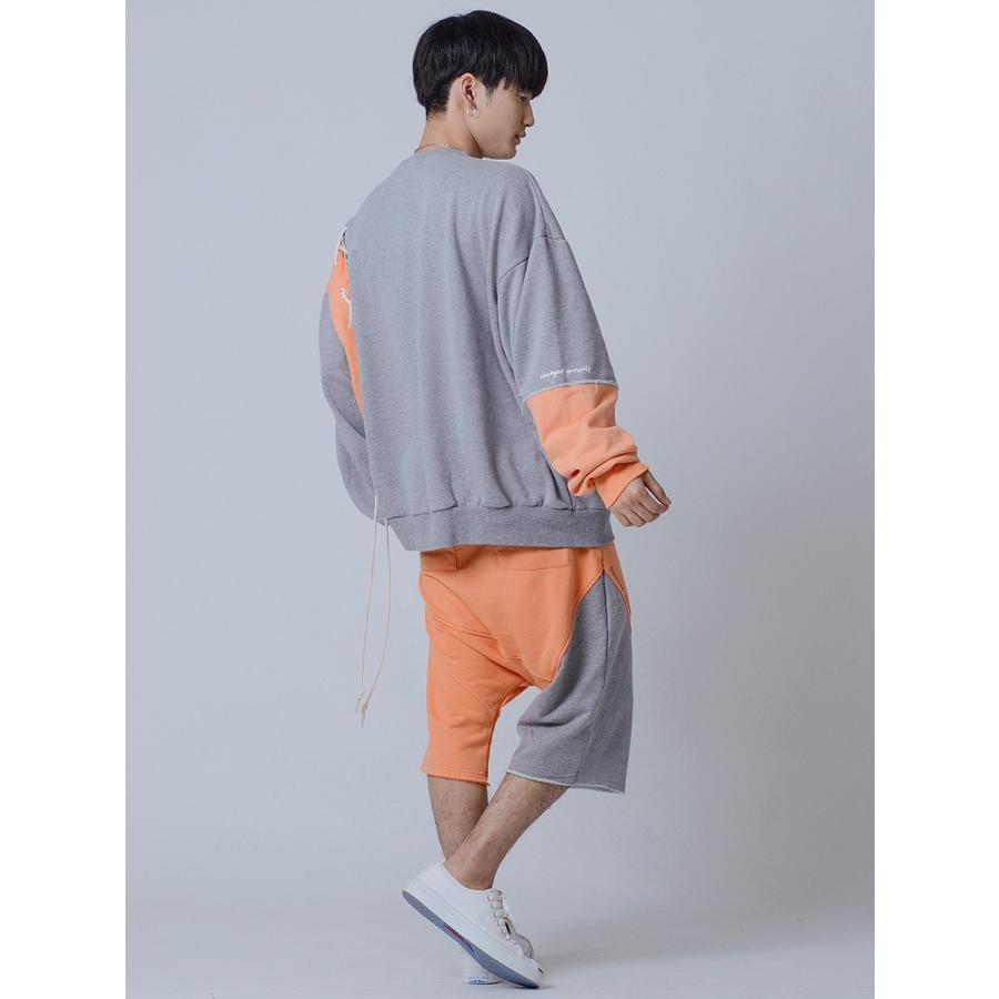 トレーナー メンズ 春 秋 ビッグシルエット オーバーサイズ ベージュ オレンジ グレー M L Xl レースアップ カットオフ Re730 セブンサーティー Be メンズジャケット バッグ 鞄 のhk 通販 Yahoo ショッピング