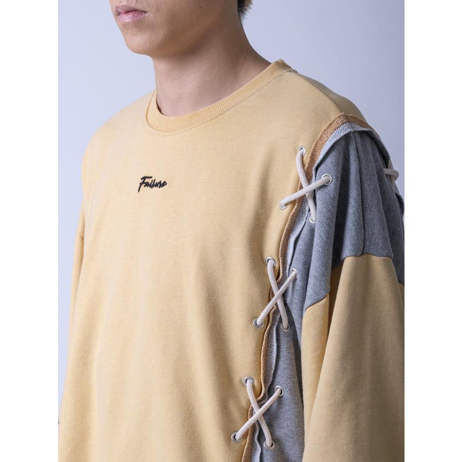 トレーナー メンズ 春 秋 ビッグシルエット オーバーサイズ ベージュ オレンジ グレー M L Xl レースアップ カットオフ Re730 セブンサーティー Be メンズジャケット バッグ 鞄 のhk 通販 Yahoo ショッピング