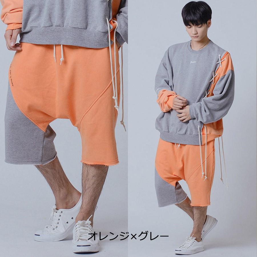 ハーフパンツ メンズ サルエル ビッグシルエット オーバーサイズ ベージュ オレンジ グレー S M L ワイド 切替 Re730 セブンサーティー Be メンズジャケット バッグ 鞄 のhk 通販 Yahoo ショッピング