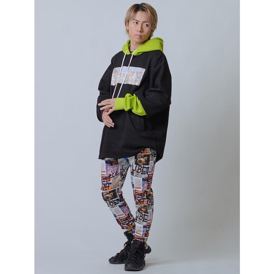 パーカー メンズ 春 秋 ビッグシルエット オーバーサイズ プルオーバー 白 黒 ホワイト ブラック 蛍光 M L XL LL 2L RE730 セブンサーティー | RE730 | 18