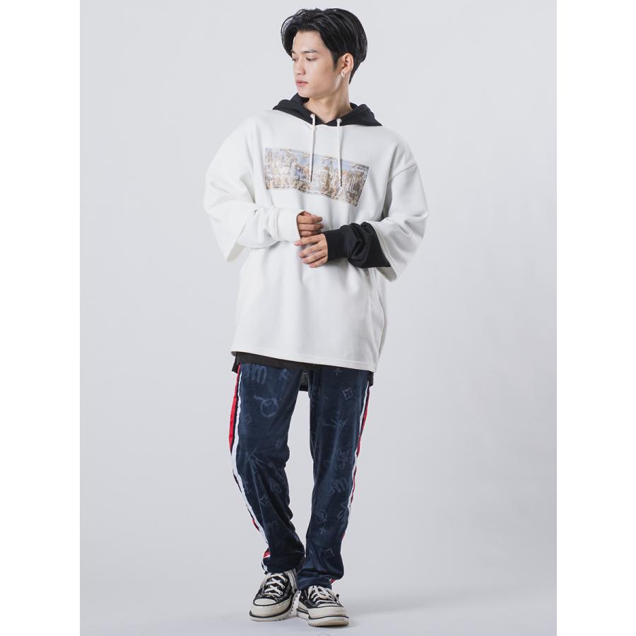 パーカー メンズ 春 秋 ビッグシルエット オーバーサイズ プルオーバー 白 黒 ホワイト ブラック 蛍光 M L XL LL 2L RE730 セブンサーティー | RE730 | 10