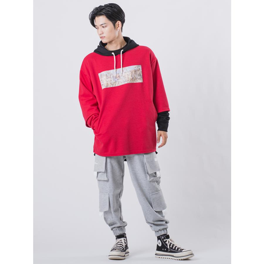 パーカー メンズ 春 秋 ビッグシルエット オーバーサイズ プルオーバー 白 黒 ホワイト ブラック 蛍光 M L XL LL 2L RE730 セブンサーティー | RE730 | 12