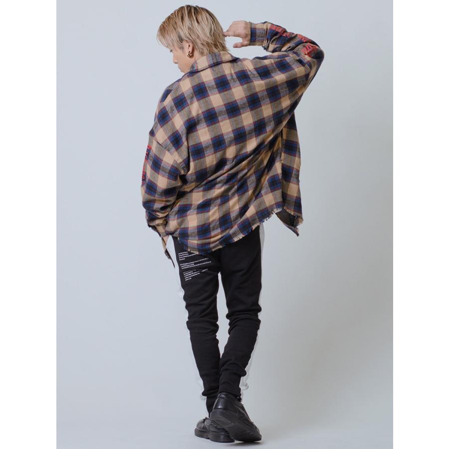 ジョッパーズパンツ メンズ サイドライン プリント ポンチ アンチピリング 白 黒 ホワイト ブラック S M L RE730 セブンサーティー | RE730 | 13