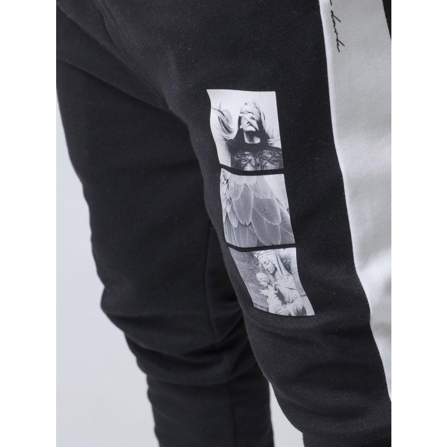 ジョッパーズパンツ メンズ サイドライン プリント ポンチ アンチピリング 白 黒 ホワイト ブラック S M L RE730 セブンサーティー | RE730 | 15