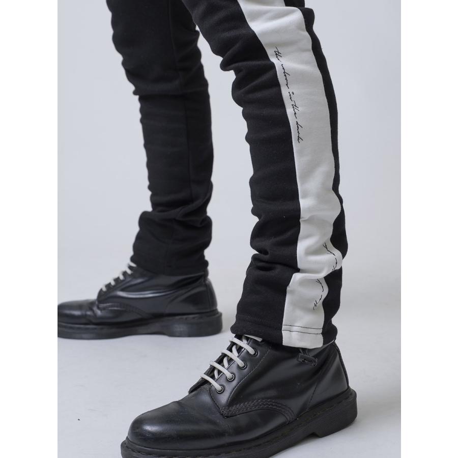 ジョッパーズパンツ メンズ サイドライン プリント ポンチ アンチピリング 白 黒 ホワイト ブラック S M L RE730 セブンサーティー | RE730 | 16