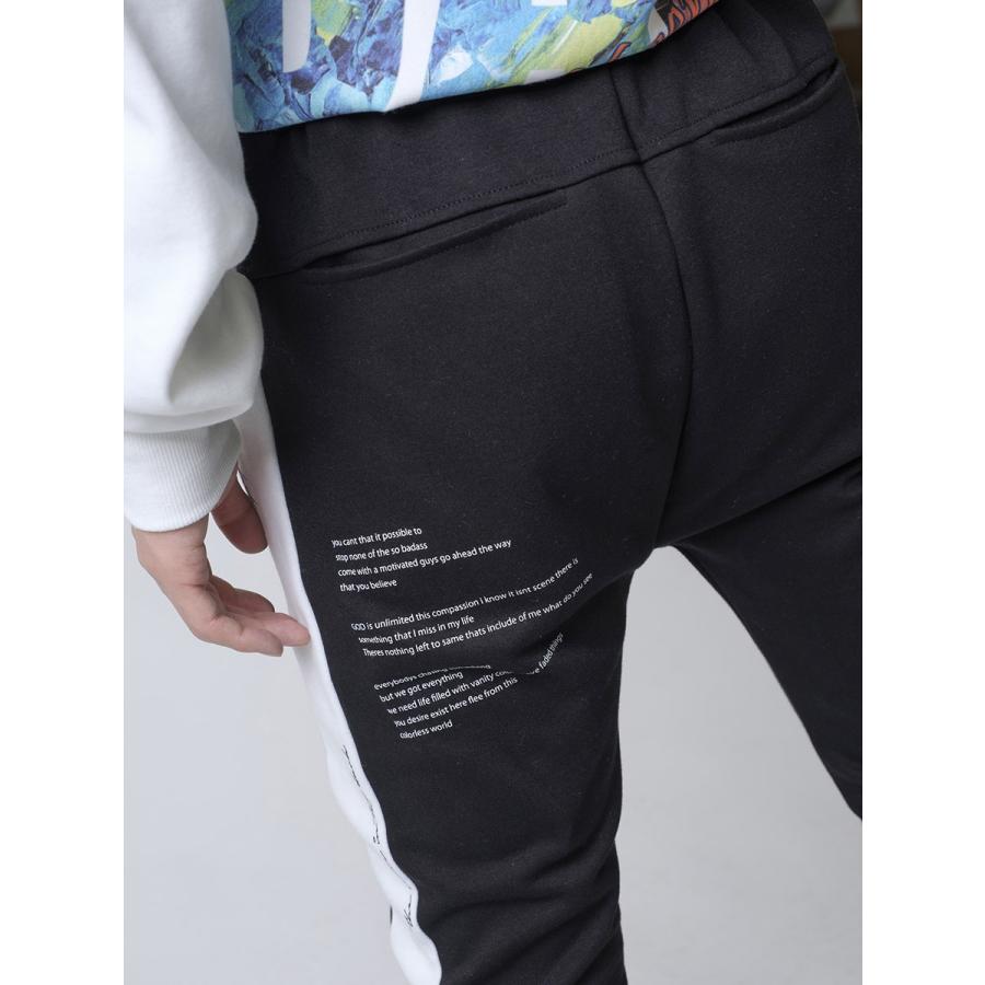 ジョッパーズパンツ メンズ サイドライン プリント ポンチ アンチピリング 白 黒 ホワイト ブラック S M L RE730 セブンサーティー | RE730 | 17
