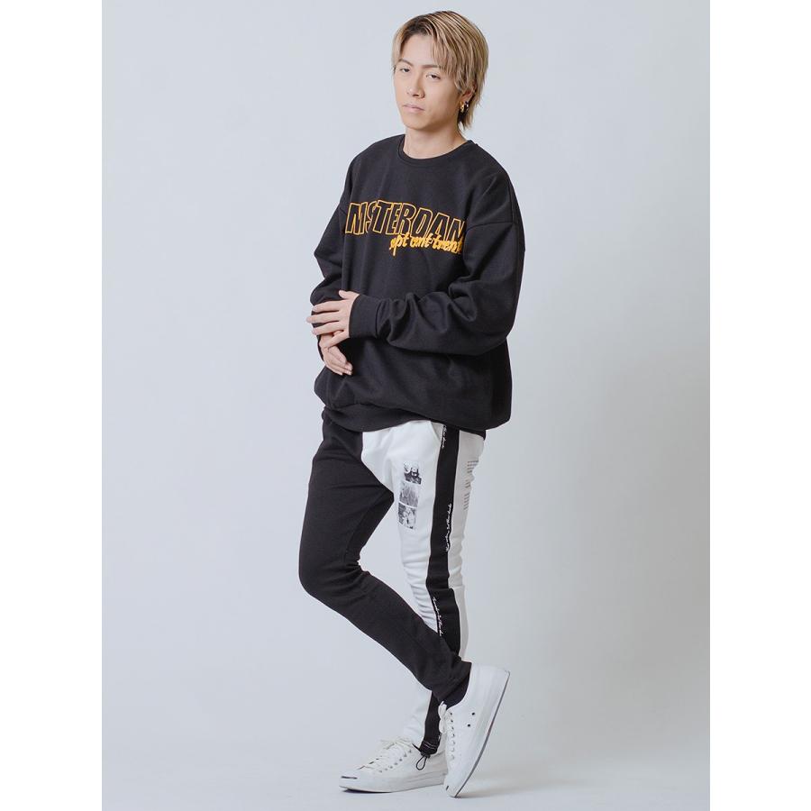ジョッパーズパンツ メンズ サイドライン プリント ポンチ アンチピリング 白 黒 ホワイト ブラック S M L RE730 セブンサーティー | RE730 | 06