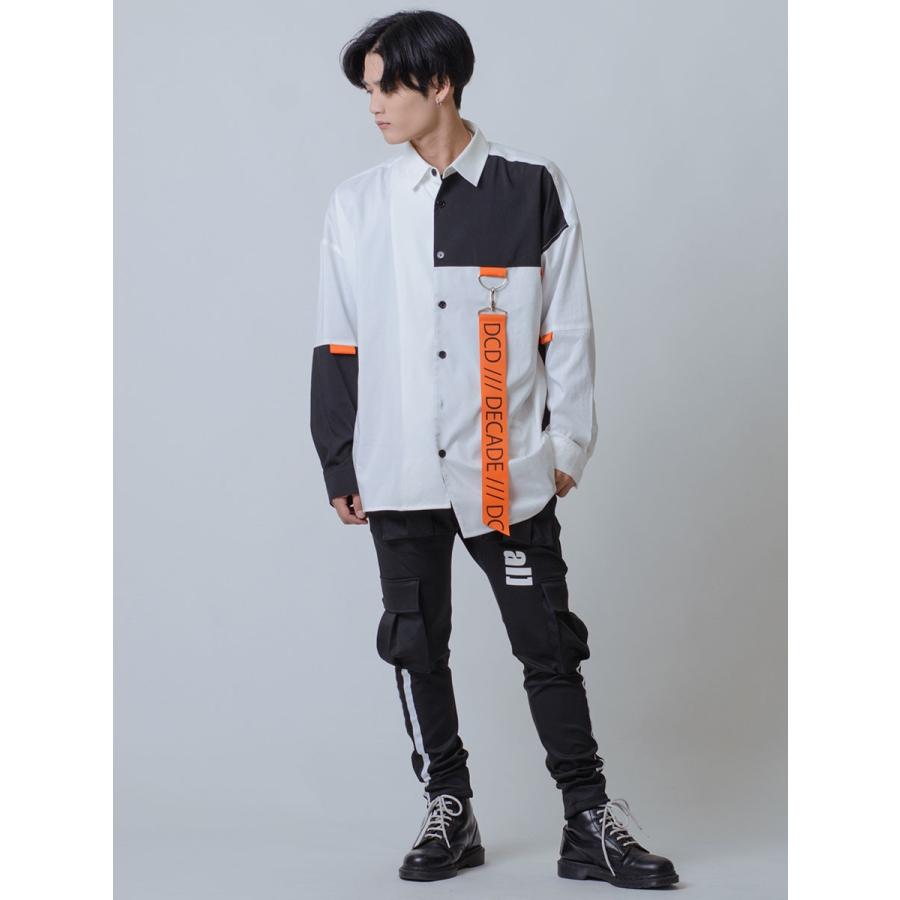 シャツ メンズ カジュアル 春 秋 冬 ビッグシルエット オーバーサイズ アシンメトリー 白 黒 ホワイト ブラック M L Re730 セブンサーティー Be メンズジャケット バッグ 鞄 のhk 通販 Yahoo ショッピング