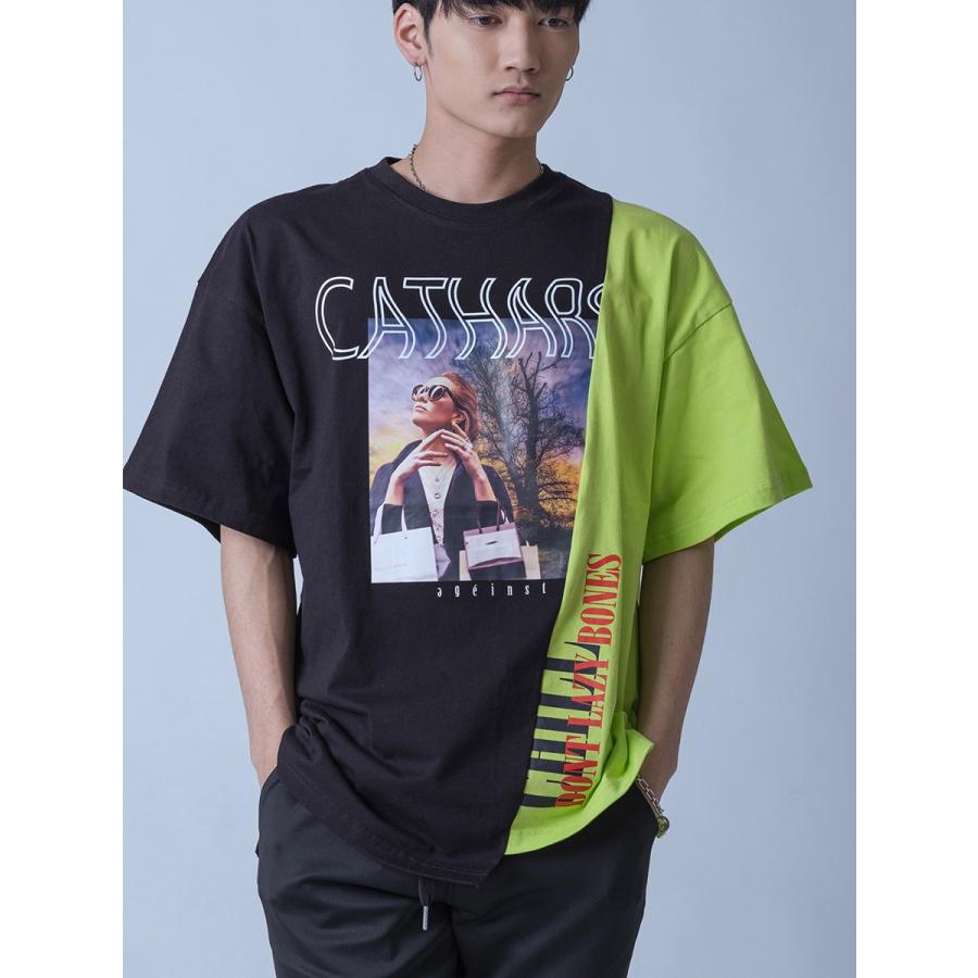 韓国ファッション ストリート Tシャツ メンズ ビッグシルエット 半袖 春夏秋 ホワイト ブラック イエロー 白 黒 黄 M L Re730 アールイーセブンサーティー Be メンズジャケット バッグ 鞄 のhk 通販 Yahoo ショッピング