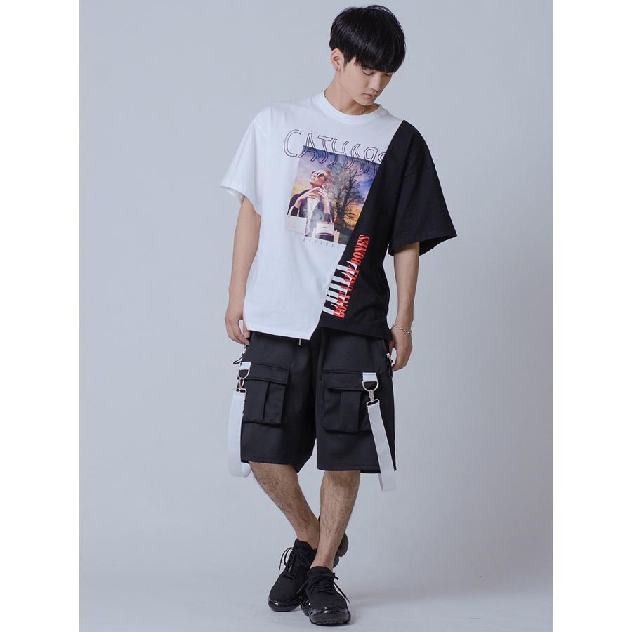 韓国ファッション ストリート Tシャツ メンズ ビッグシルエット 半袖 春夏秋 ホワイト ブラック イエロー 白 黒 黄 M L Re730 アールイーセブンサーティー Be メンズジャケット バッグ 鞄 のhk 通販 Yahoo ショッピング