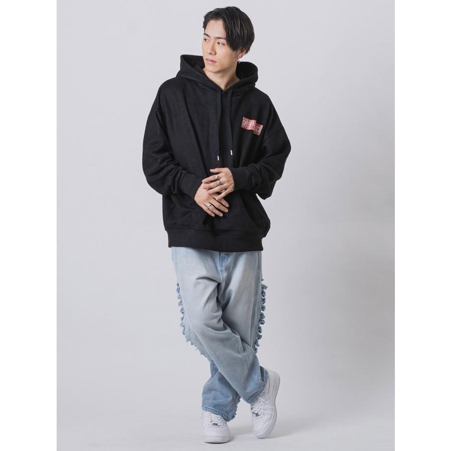 サイドダメージワイドデニム メンズ ワイドパンツ ビッグシルエット オーバーサイズ ストリート系 韓国ファッション 韓国系 RE730 セブンサーティー | RE730 | 07