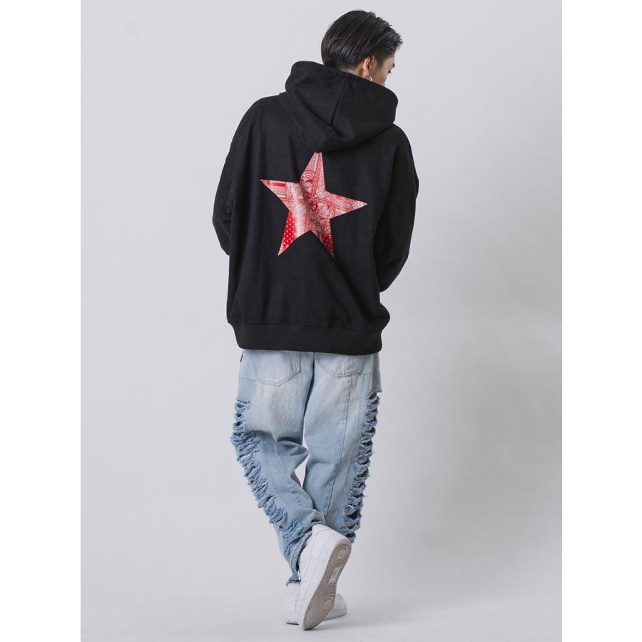 サイドダメージワイドデニム メンズ ワイドパンツ ビッグシルエット オーバーサイズ ストリート系 韓国ファッション 韓国系 RE730 セブンサーティー | RE730 | 09