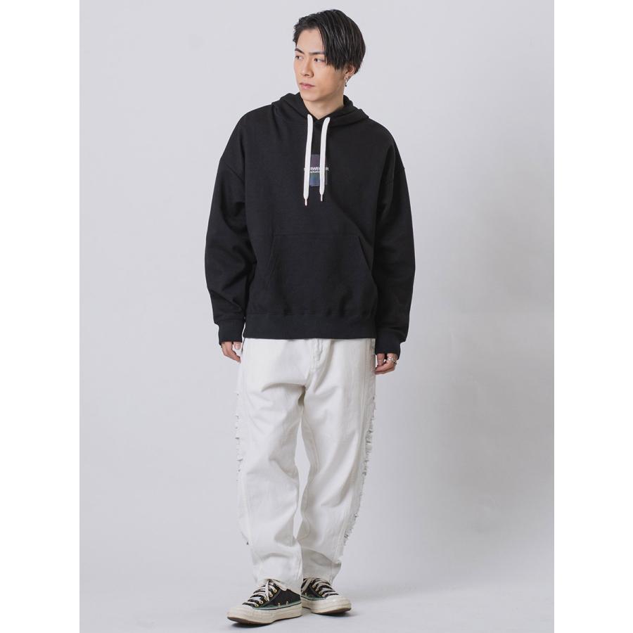 サイドダメージワイドデニム メンズ ワイドパンツ ビッグシルエット オーバーサイズ ストリート系 韓国ファッション 韓国系 RE730 セブンサーティー | RE730 | 10