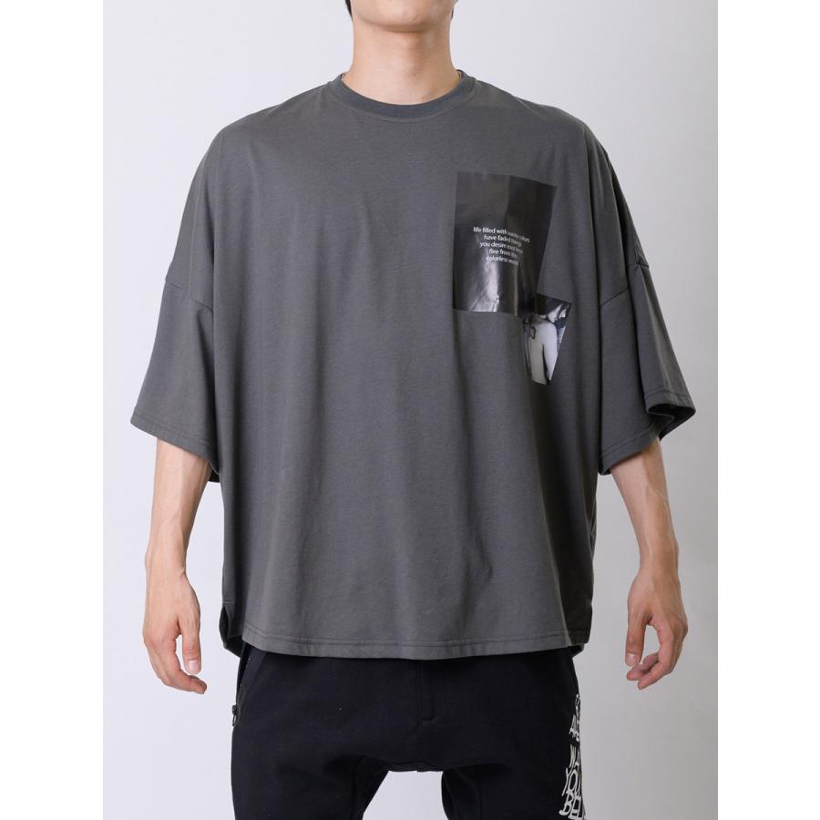 ラウンドヘムモンスタービッグシルエットTシャツ メンズ ビッグシルエット オーバーサイズ ストリート系 韓国ファッション 韓国系 RE730 セブンサーティー | RE730 | 19