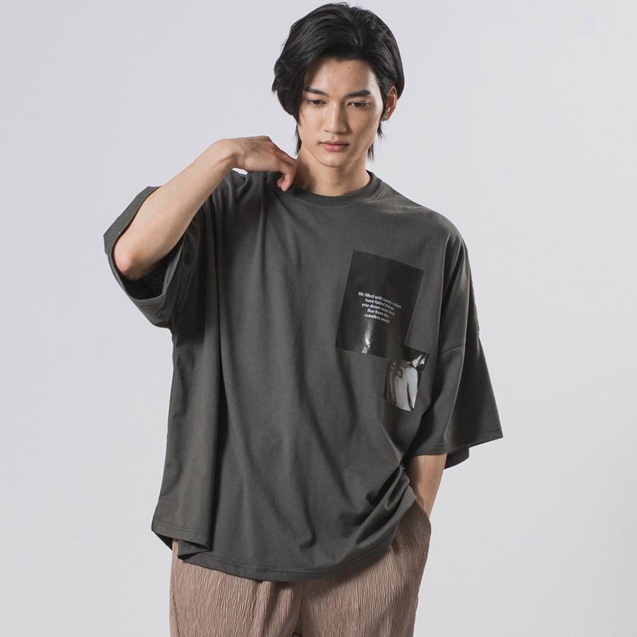 ラウンドヘムモンスタービッグシルエットTシャツ メンズ ビッグシルエット オーバーサイズ ストリート系 韓国ファッション 韓国系 RE730 セブンサーティー | RE730 | 05