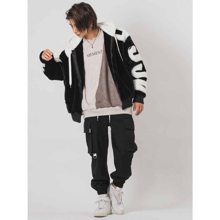 ビッグシルエットエコファー配色ロゴブルゾン メンズ ビッグシルエット オーバーサイズ ストリート系 韓国ファッション 韓国系 RE730 セブンサーティー | RE730 | 17