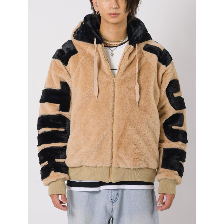 ビッグシルエットエコファー配色ロゴブルゾン メンズ ビッグシルエット オーバーサイズ ストリート系 韓国ファッション 韓国系 RE730 セブンサーティー | RE730 | 20