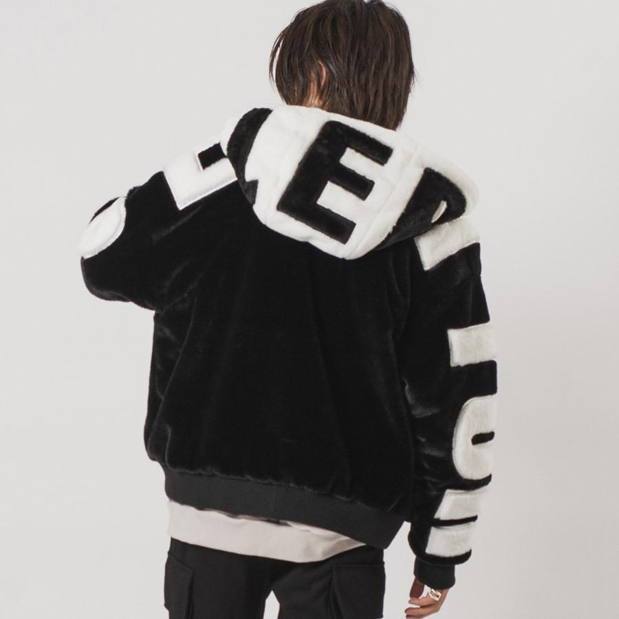 ビッグシルエットエコファー配色ロゴブルゾン メンズ ビッグシルエット オーバーサイズ ストリート系 韓国ファッション 韓国系 RE730 セブンサーティー | RE730 | 07