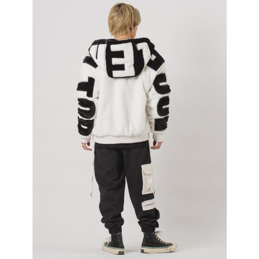 ビッグシルエットエコファー配色ロゴブルゾン メンズ ビッグシルエット オーバーサイズ ストリート系 韓国ファッション 韓国系 RE730 セブンサーティー | RE730 | 10