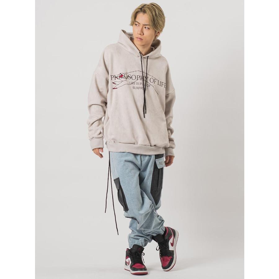 配色ルーズシルエットカーゴパンツ メンズ ジョガーパンツ ワイドパンツ ストリート系 韓国ファッション 韓国系 RE730 セブンサーティー | RE730 | 10