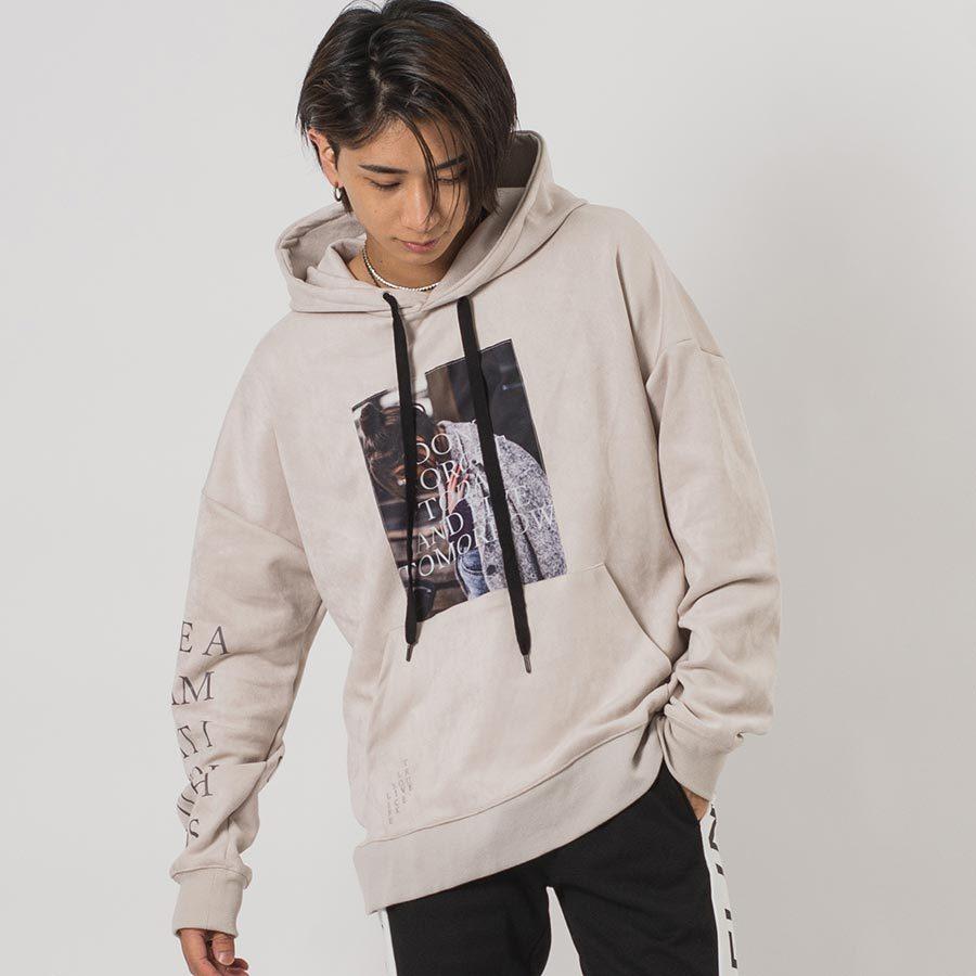 エコスエードビッグシルエットフォトパーカー メンズ ビッグシルエット オーバーサイズ ストリート系 韓国ファッション 韓国系 RE730 セブンサーティー | RE730 | 05