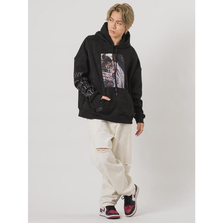 エコスエードビッグシルエットフォトパーカー メンズ ビッグシルエット オーバーサイズ ストリート系 韓国ファッション 韓国系 RE730 セブンサーティー | RE730 | 14