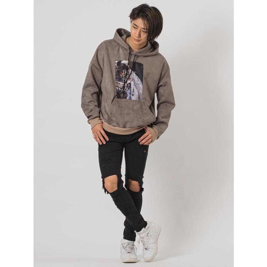 エコスエードビッグシルエットフォトパーカー メンズ ビッグシルエット オーバーサイズ ストリート系 韓国ファッション 韓国系 RE730 セブンサーティー | RE730 | 12