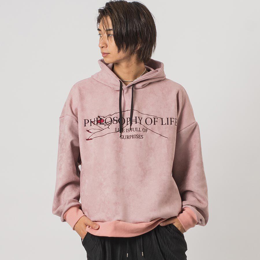 エコスエードレースアップビッグシルエットパーカー メンズ ビッグシルエット オーバーサイズ ストリート系 韓国ファッション 韓国系 RE730 セブンサーティー | RE730 | 05