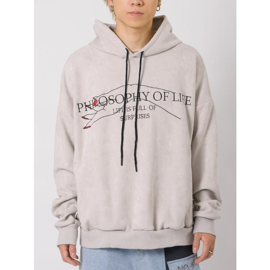 エコスエードレースアップビッグシルエットパーカー メンズ ビッグシルエット オーバーサイズ ストリート系 韓国ファッション 韓国系 RE730 セブンサーティー | RE730 | 19