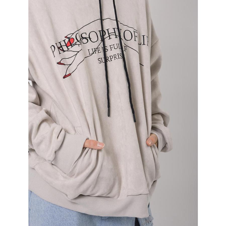 エコスエードレースアップビッグシルエットパーカー メンズ ビッグシルエット オーバーサイズ ストリート系 韓国ファッション 韓国系 RE730 セブンサーティー | RE730 | 22