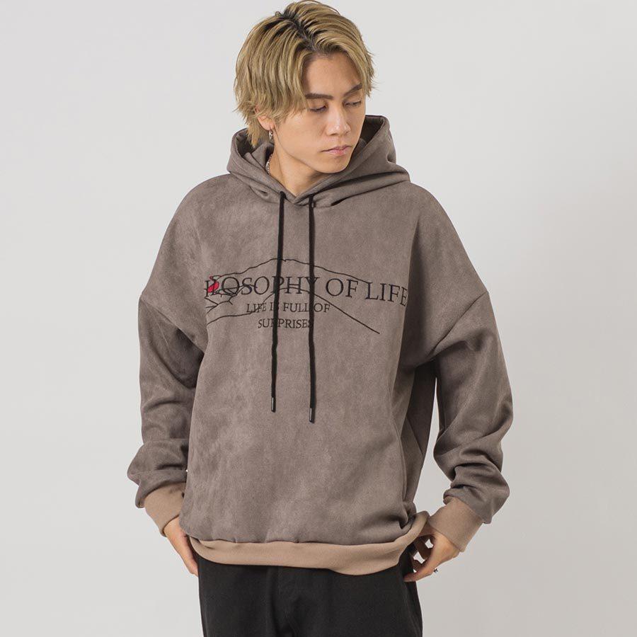 エコスエードレースアップビッグシルエットパーカー メンズ ビッグシルエット オーバーサイズ ストリート系 韓国ファッション 韓国系 RE730 セブンサーティー | RE730 | 06