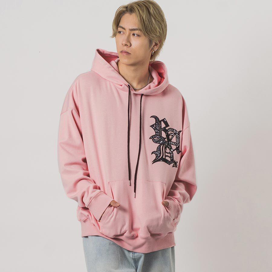 CVCバンダナワッペンビッグシルエットパーカー メンズ ビッグシルエット オーバーサイズ ストリート系 韓国ファッション 韓国系 RE730 セブンサーティー | RE730 | 07