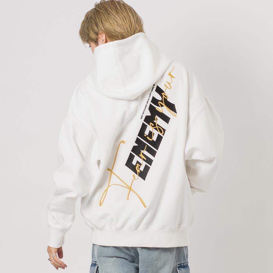 CVC刺繍ビッグシルエットパーカー メンズ ビッグシルエット オーバーサイズ ストリート系 韓国ファッション 韓国系 RE730 セブンサーティー | RE730 | 06