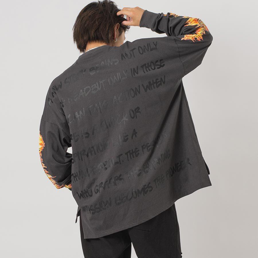 モンスタービッグシルエットロンT メンズ ビッグシルエット オーバーサイズ ストリート系 韓国ファッション 韓国系 RE730 セブンサーティー | RE730 | 04