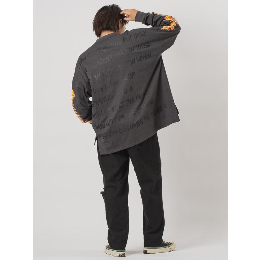 モンスタービッグシルエットロンT メンズ ビッグシルエット オーバーサイズ ストリート系 韓国ファッション 韓国系 RE730 セブンサーティー | RE730 | 13