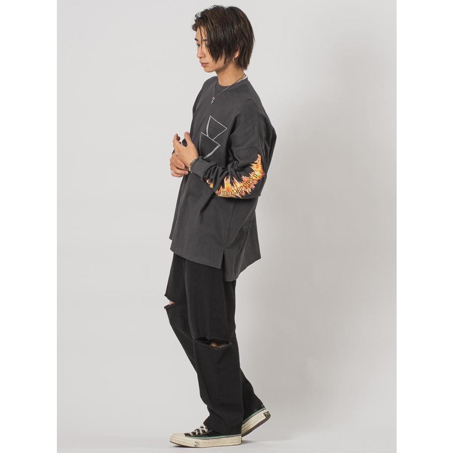 モンスタービッグシルエットロンT メンズ ビッグシルエット オーバーサイズ ストリート系 韓国ファッション 韓国系 RE730 セブンサーティー | RE730 | 12