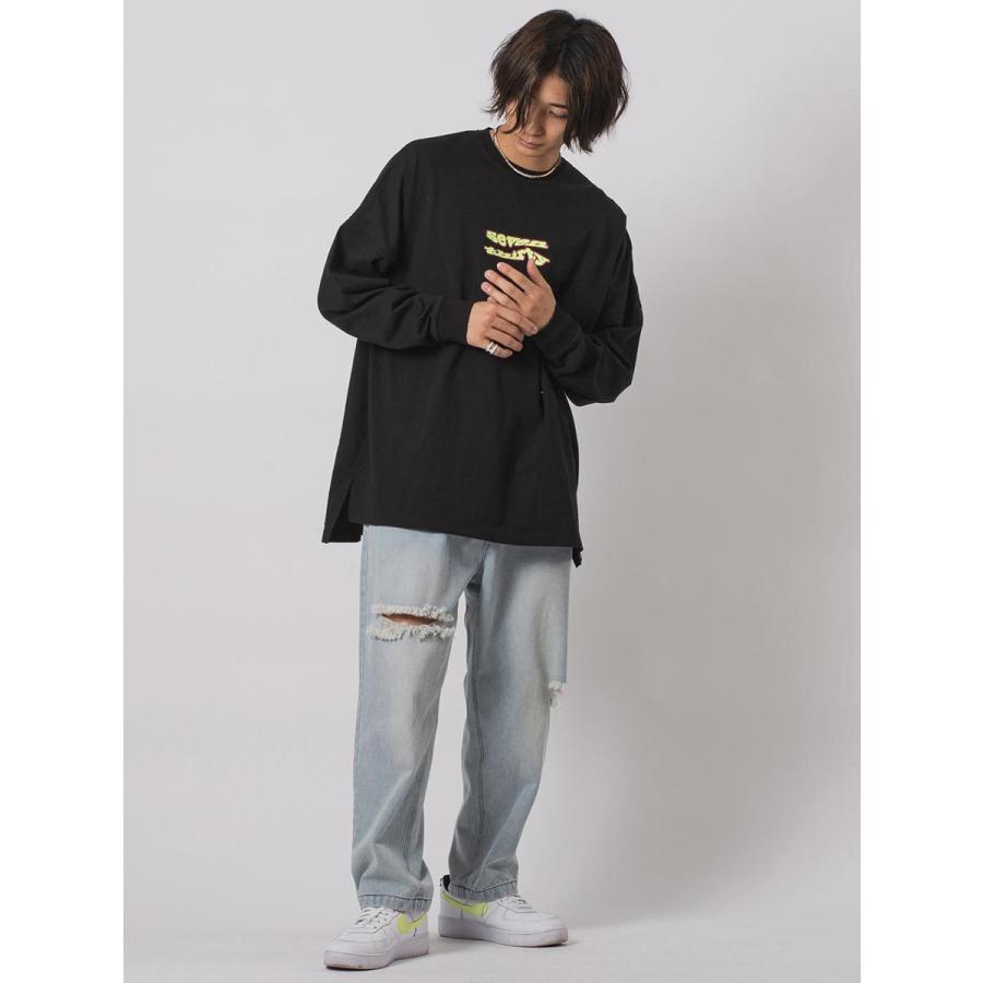 RE730 ロゴプリントモンスターシルエットロンT メンズ ビッグ