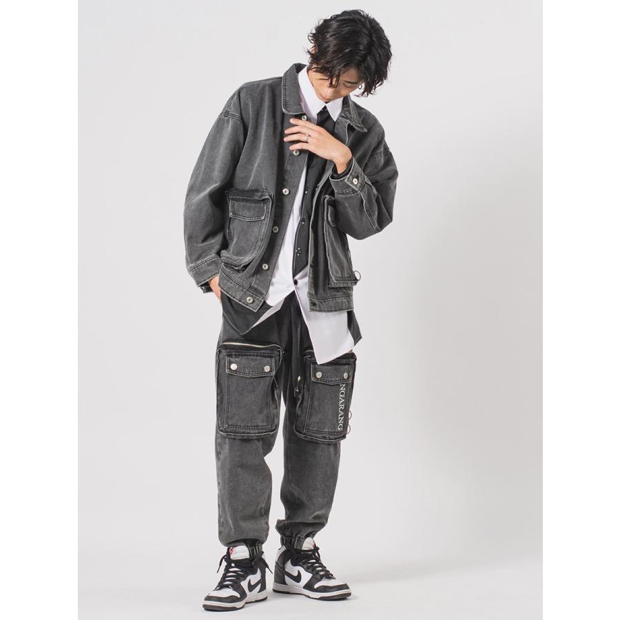 ビッグポケットビッグシルエットGジャン メンズ ビッグシルエット オーバーサイズ ストリート系 韓国ファッション 韓国系 RE730 セブンサーティー | RE730 | 10