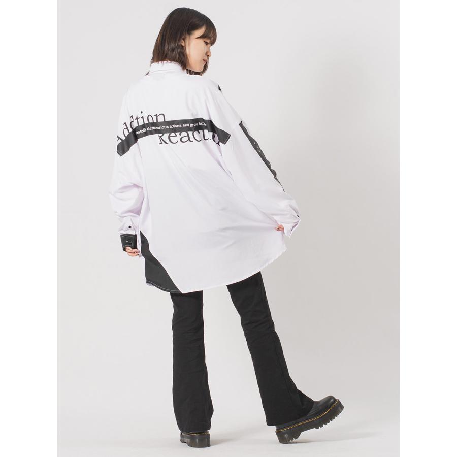 ビッグシルエットテーププリントドルマンシャツ メンズ ビッグシルエット オーバーサイズ ストリート系 韓国ファッション 韓国系 RE730 セブンサーティー | RE730 | 13